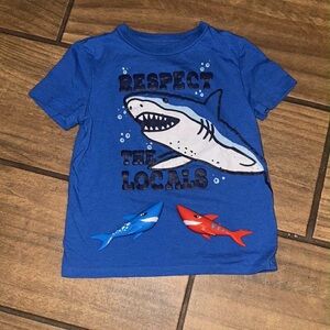 Blue Shark Graphic T-Shirt toddler boy 4T